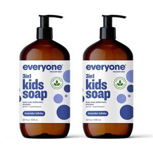Everyone 3-in-1 Kids Soap, Body Wash, Bubble Bath, Shampoo, 32 Ounce (Pack 2)